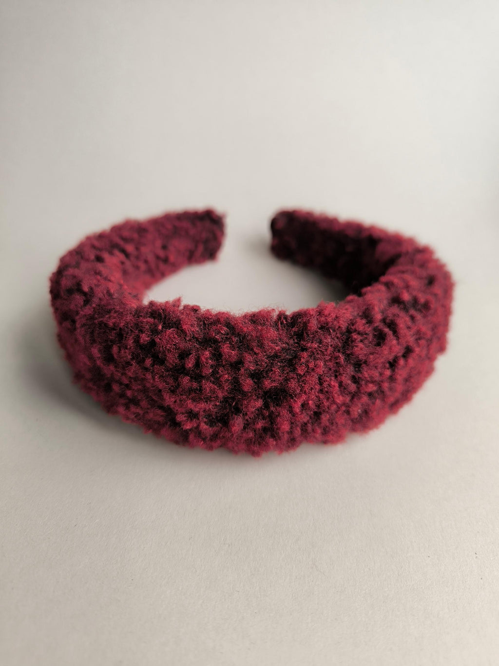 Burgundy Teddy Hair Band