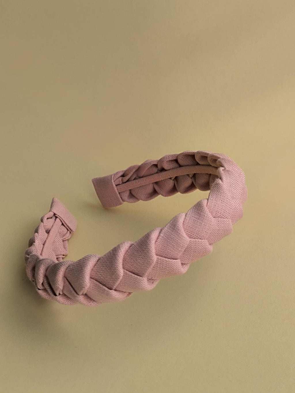 Rose Pink Braided Linen Hairband
