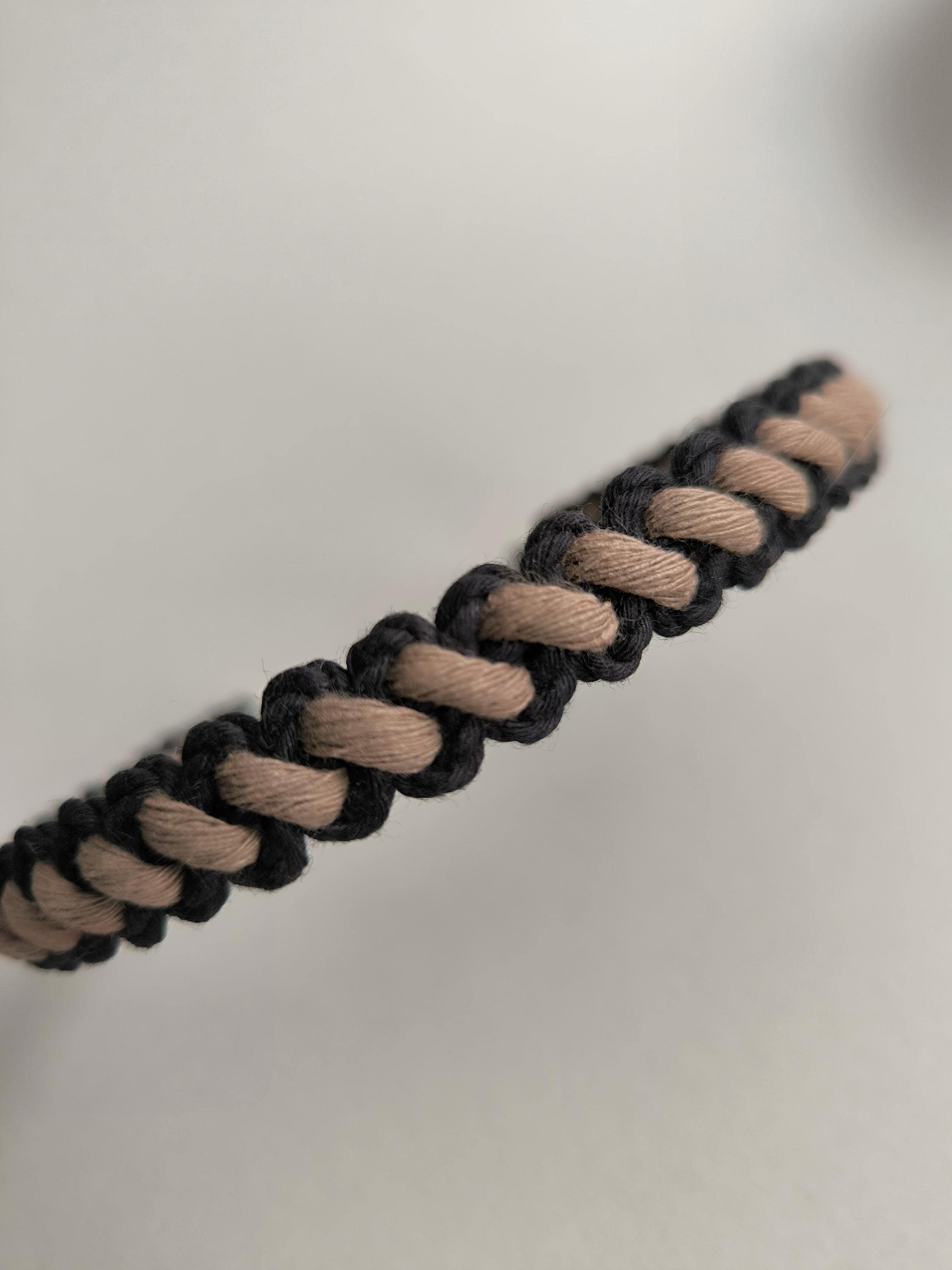 Brown & Black Macramé Headband