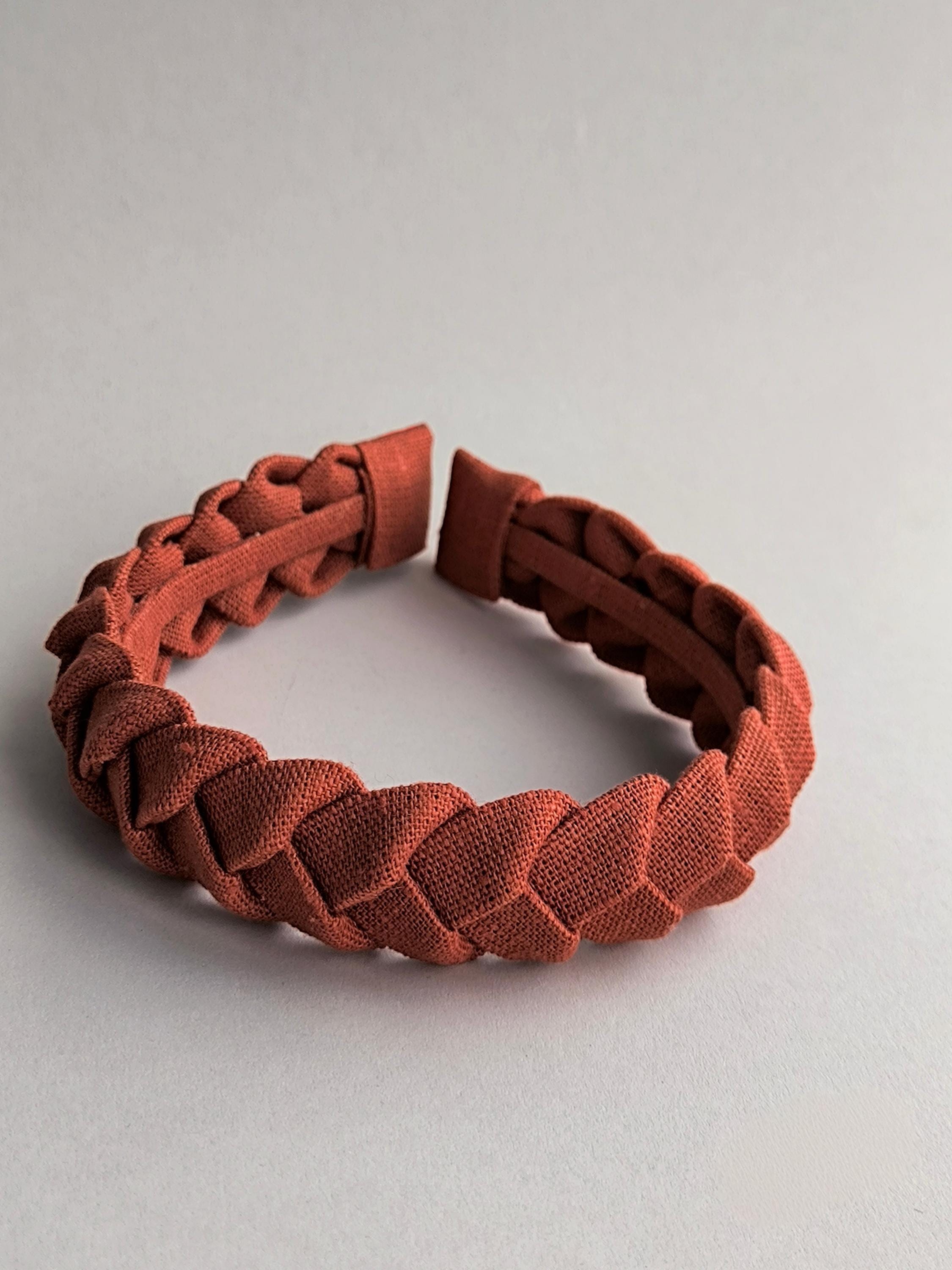 Rust Brown Braided Headband