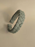 Sage Green Linen Braided Hairband