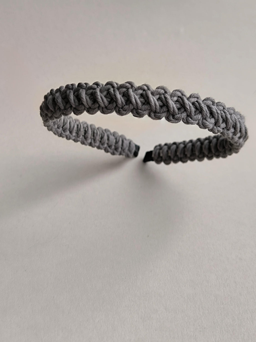 Grey Macrame Headband