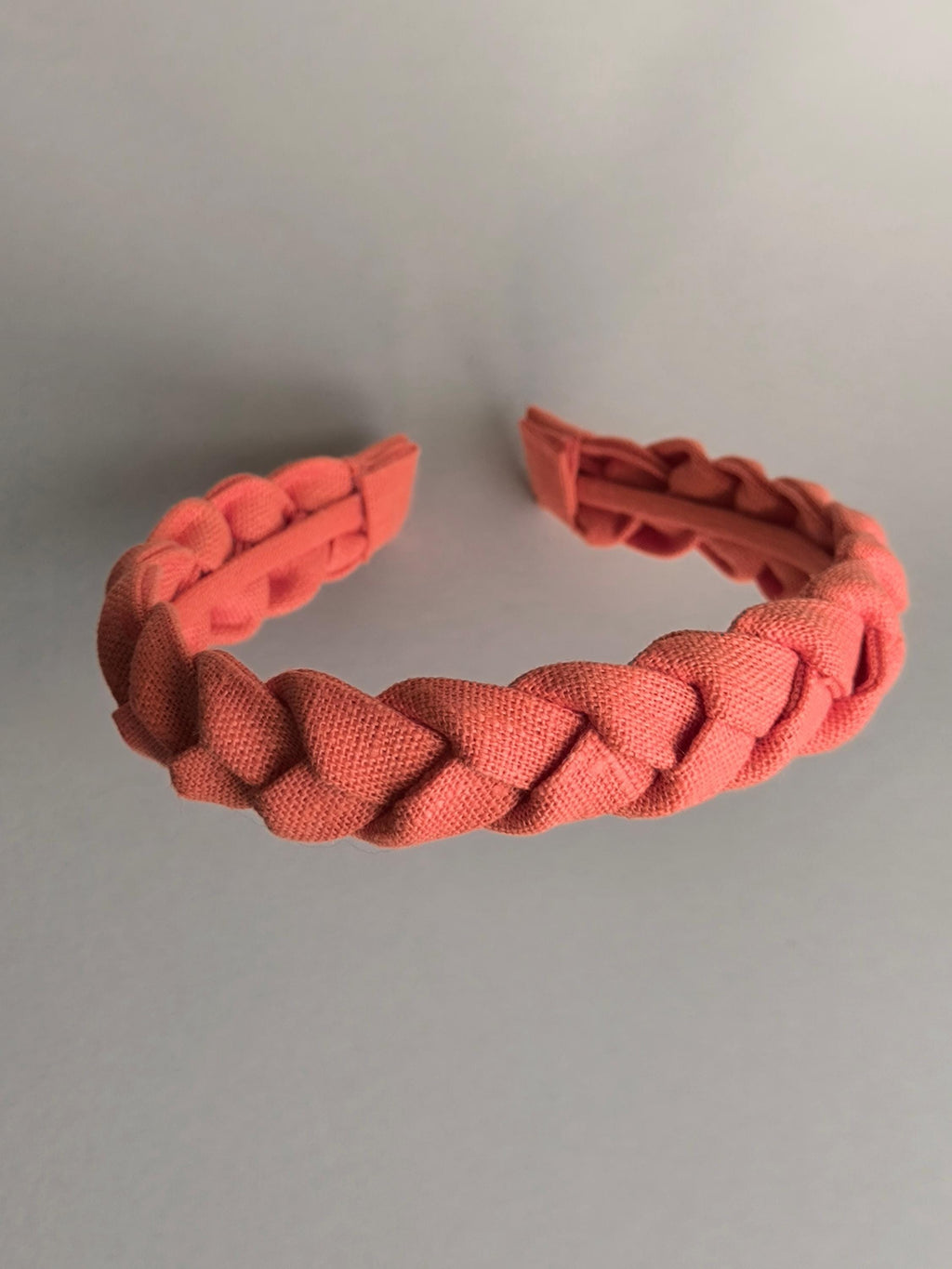 Salmon Braided Linen Headband