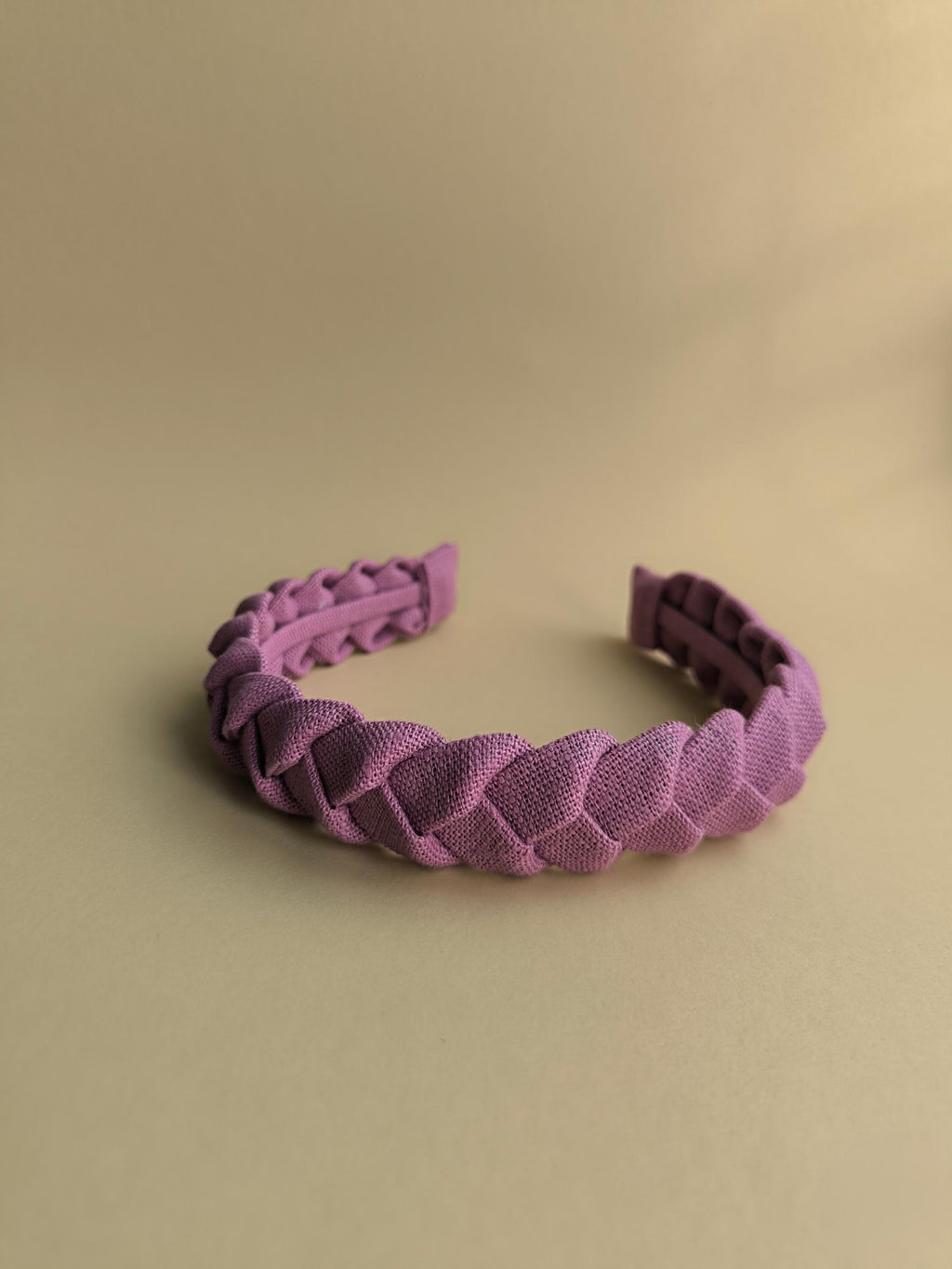 Cherry Blossom Pink Braided Linen Hairband
