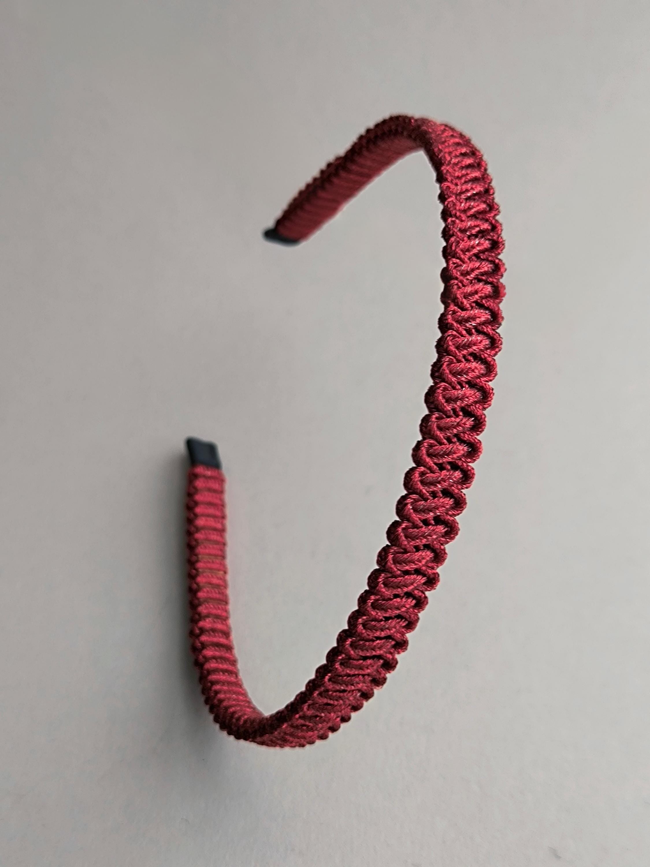 Metallic Red Macrame Headband