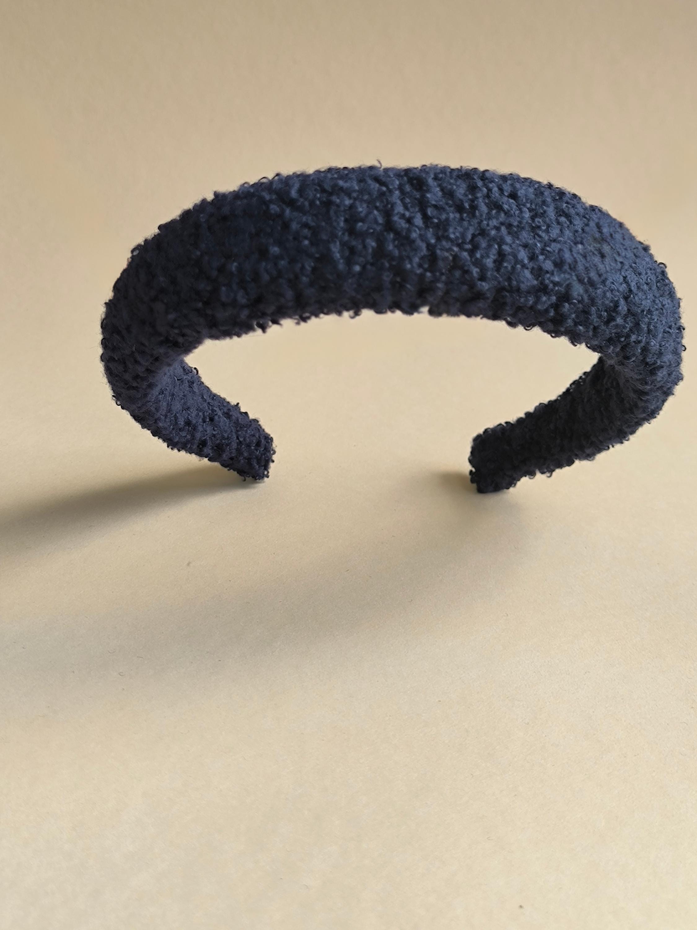 Navy Blue Teddy Hair Band