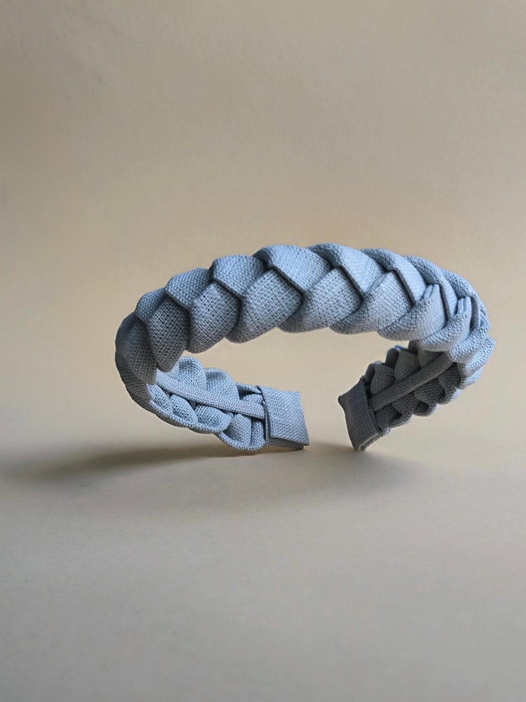 Light Grey Braided Linen Hairband