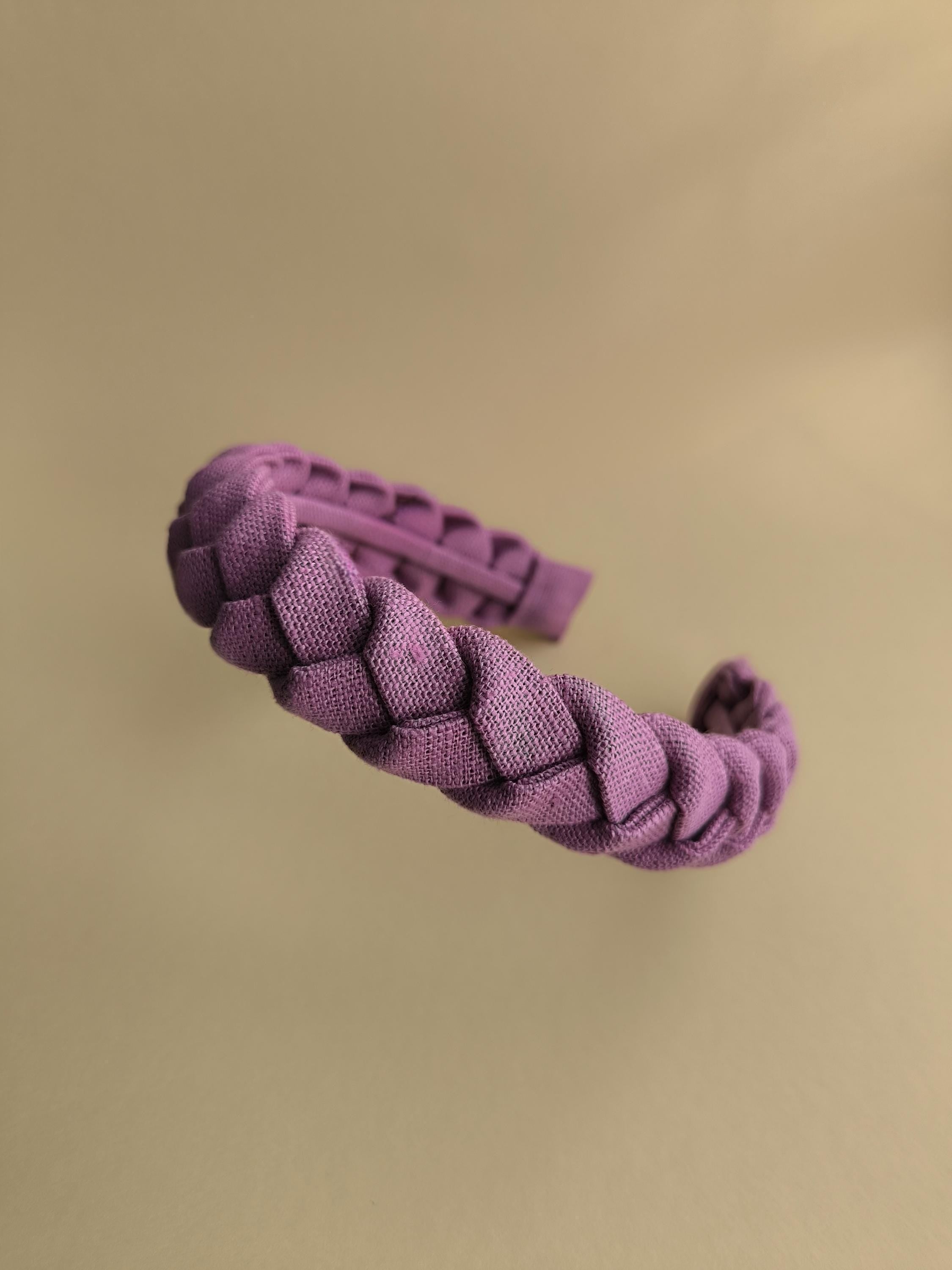 Cherry Blossom Pink Braided Linen Hairband