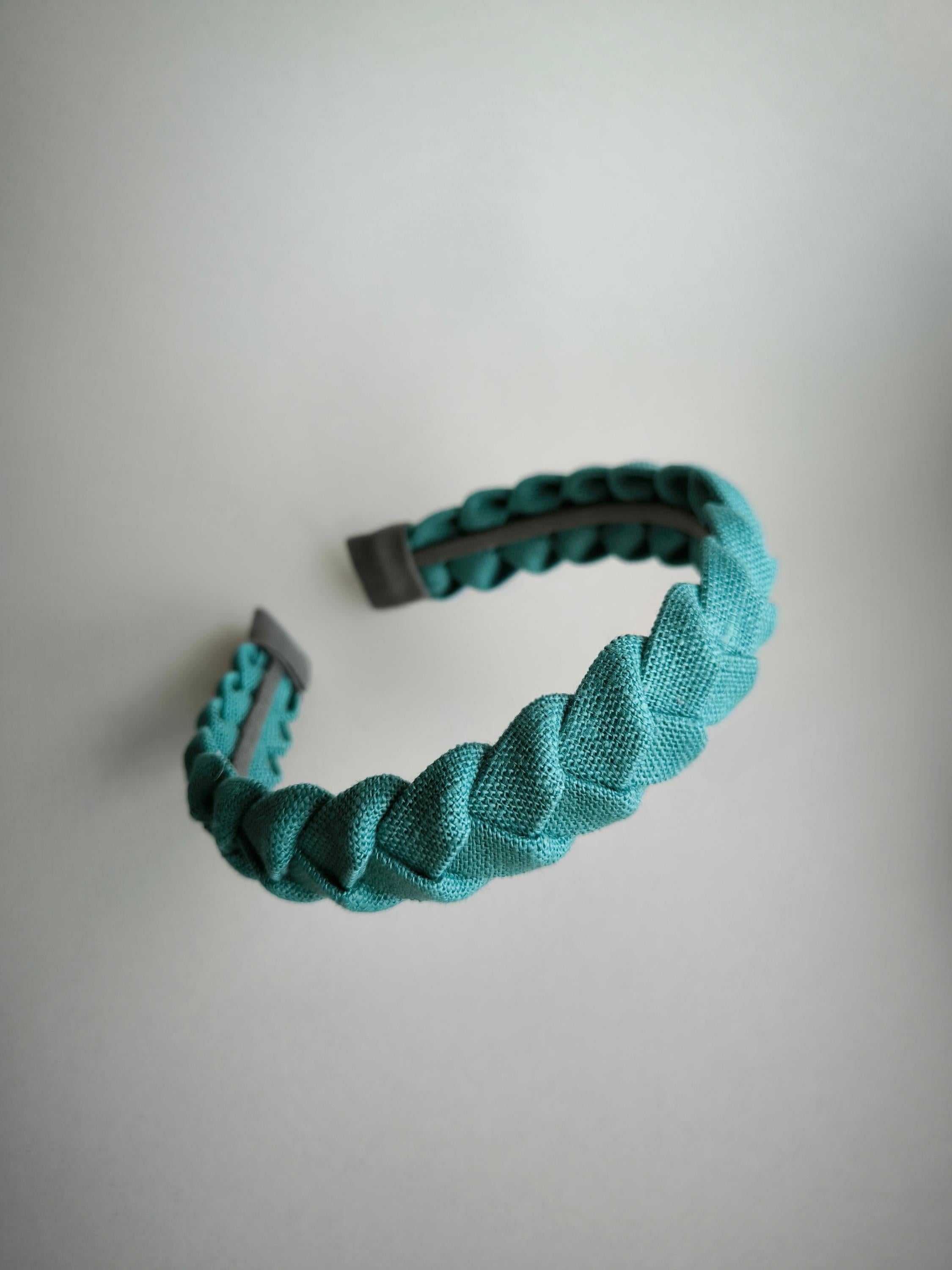Aqua Green Linen Hairband