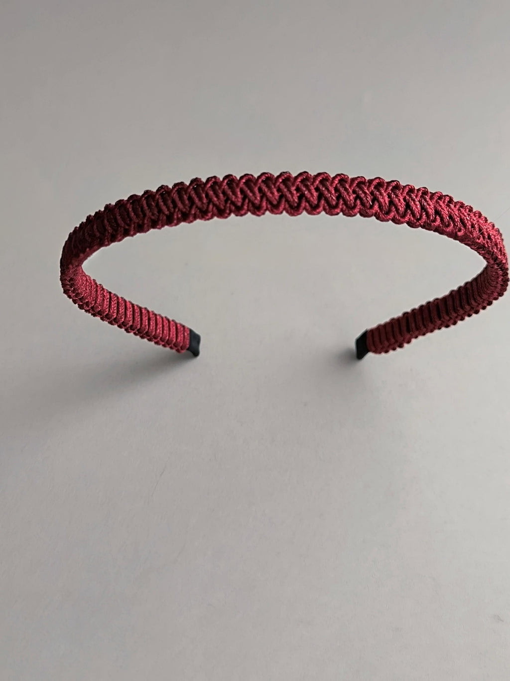Metallic Red Macrame Headband