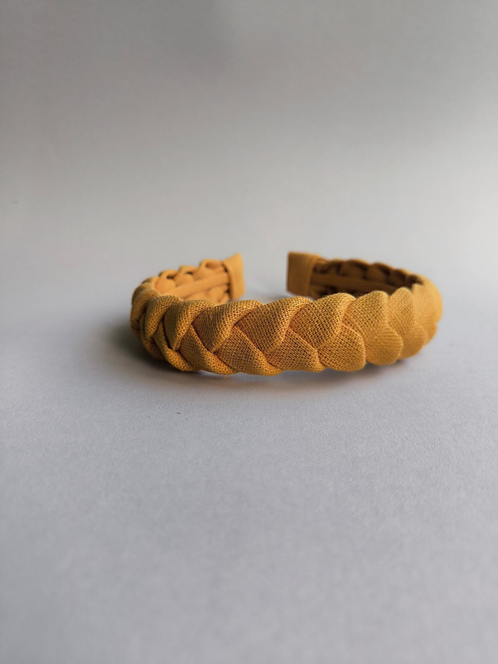 Honey Yellow Linen Braided Headband