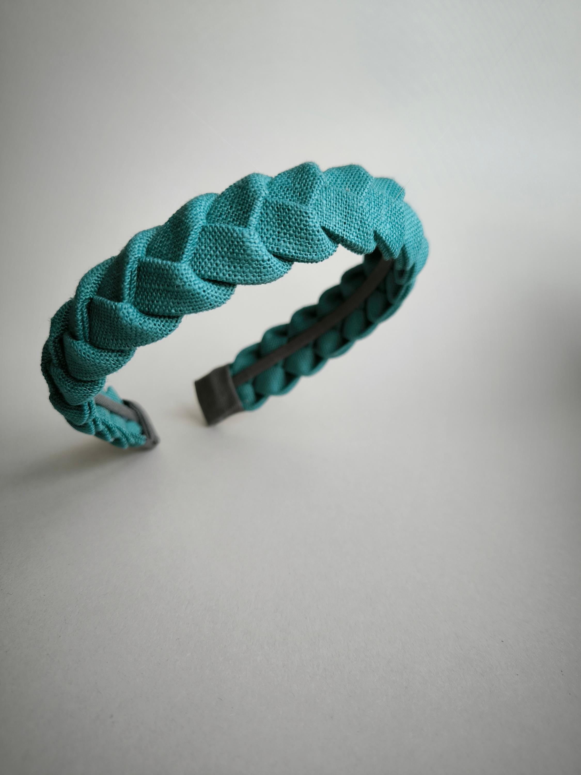 Aqua Green Linen Hairband