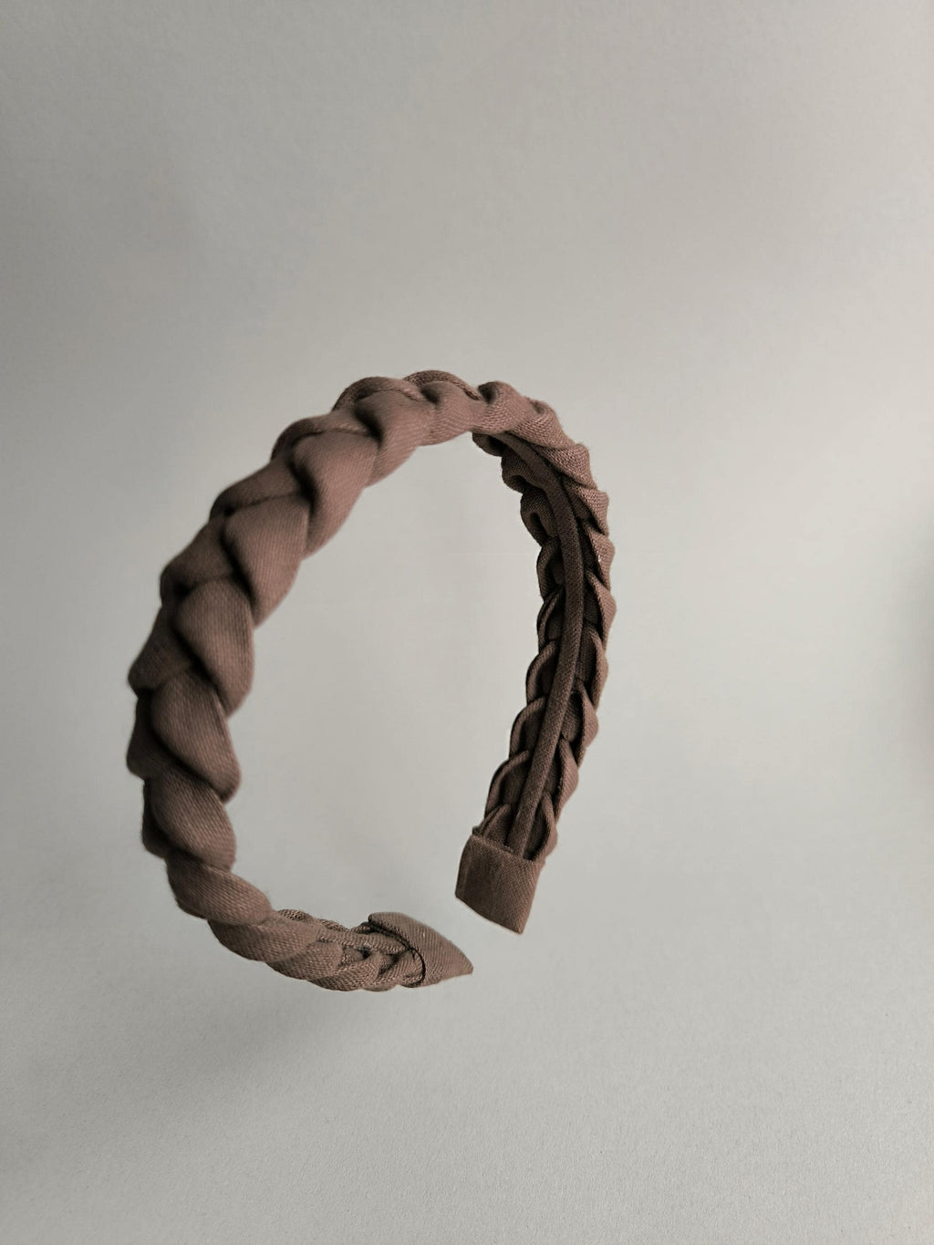 Mocca Linen Braided Hairband