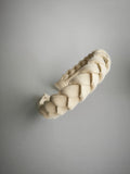 Sand braided linen hairband