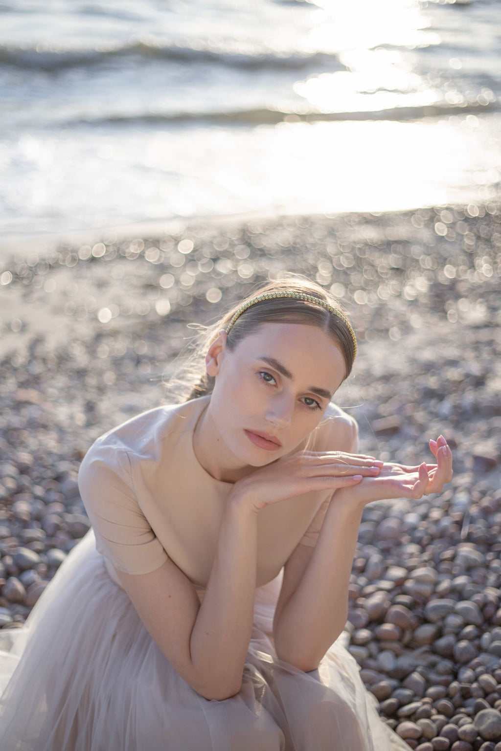 Golden Macramé Headband