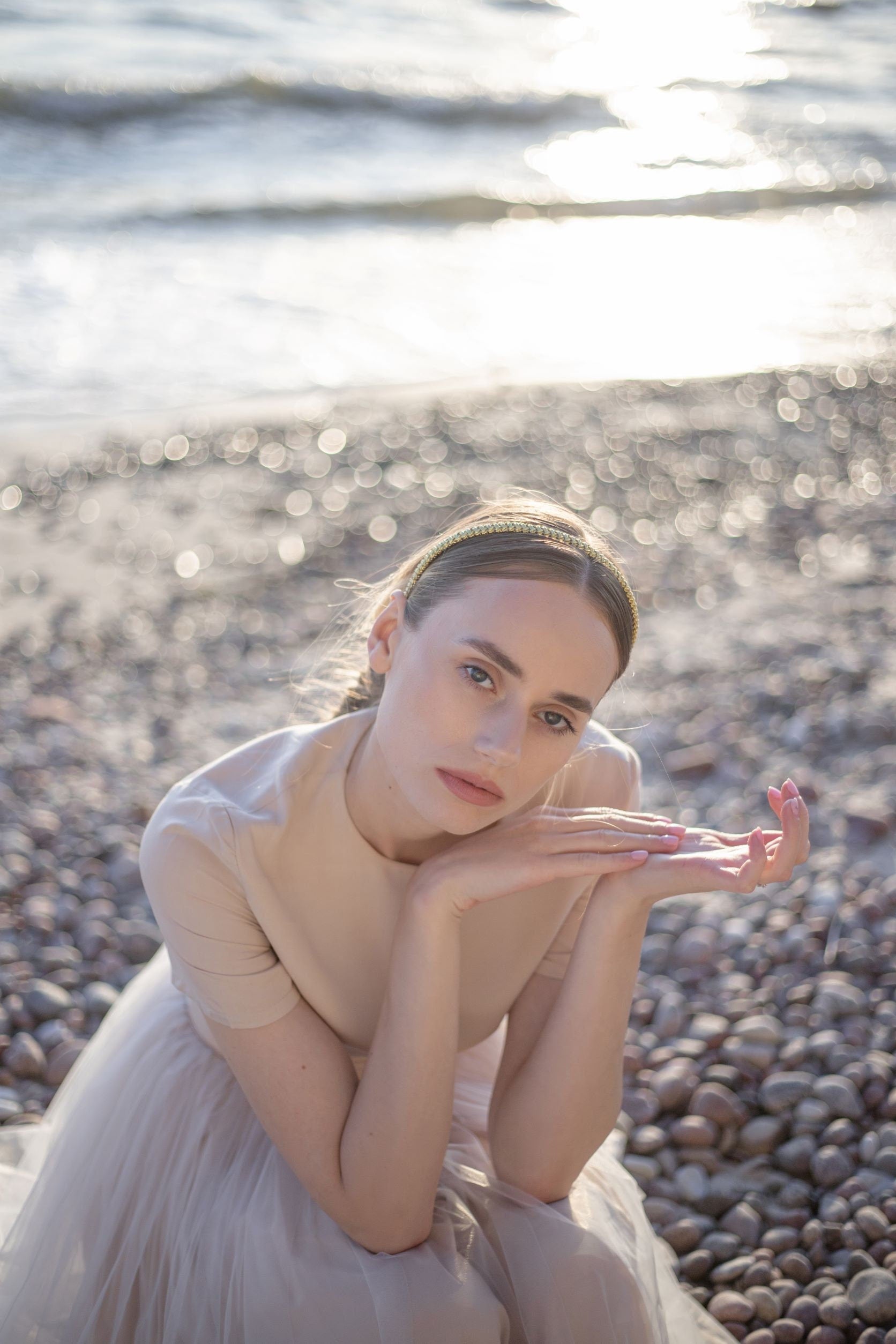 Golden Macramé Headband