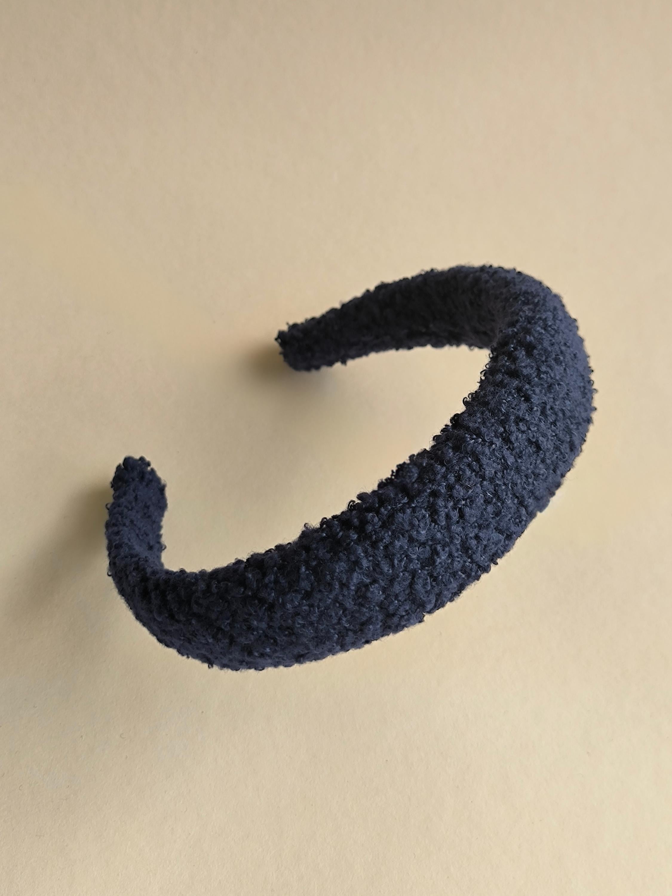 Navy Blue Teddy Hair Band