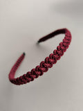 Burgundy Macramé Headband