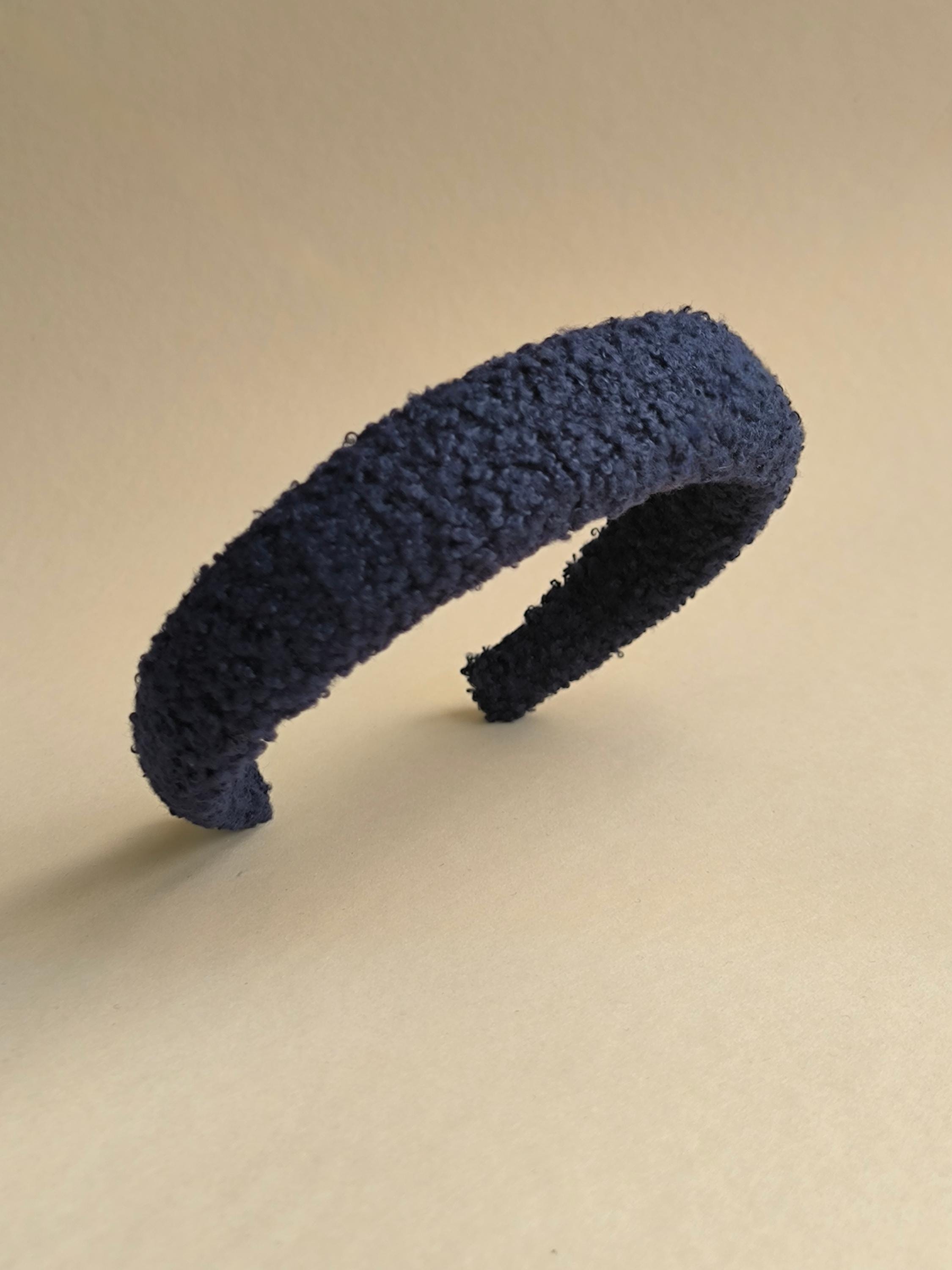 Navy Blue Teddy Hair Band