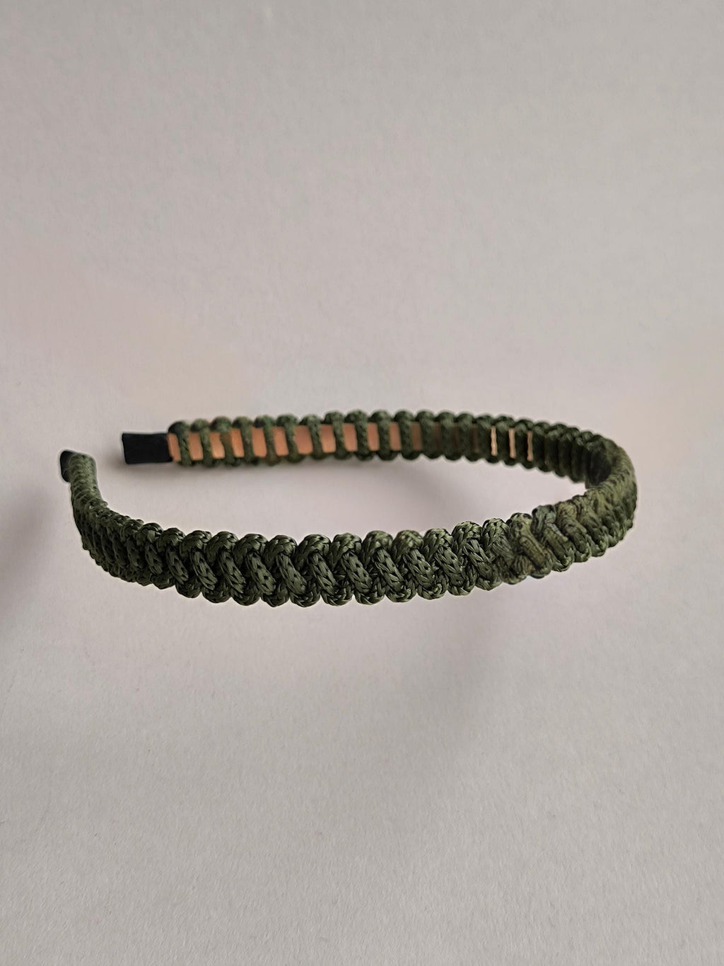 Khaki Green Macramé Headband