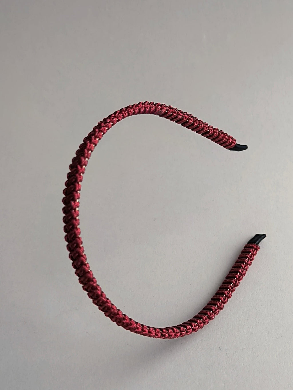 Metallic Red Macrame Headband