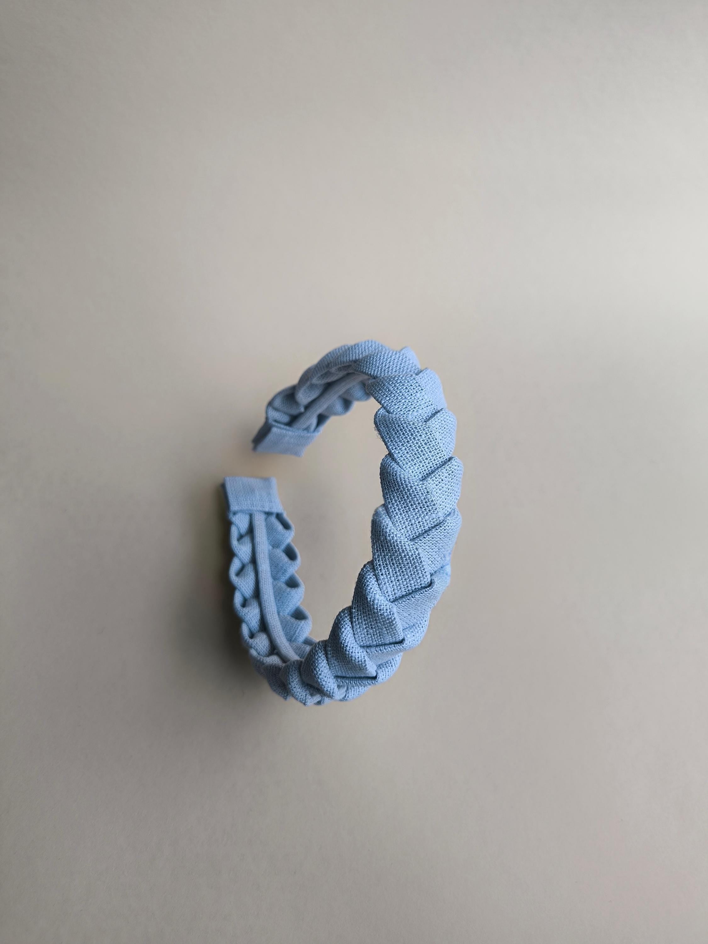 Light Grey Braided Linen Hairband