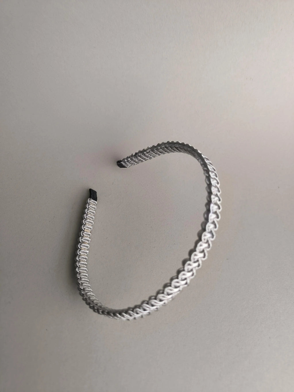 Silver Macrame Headband