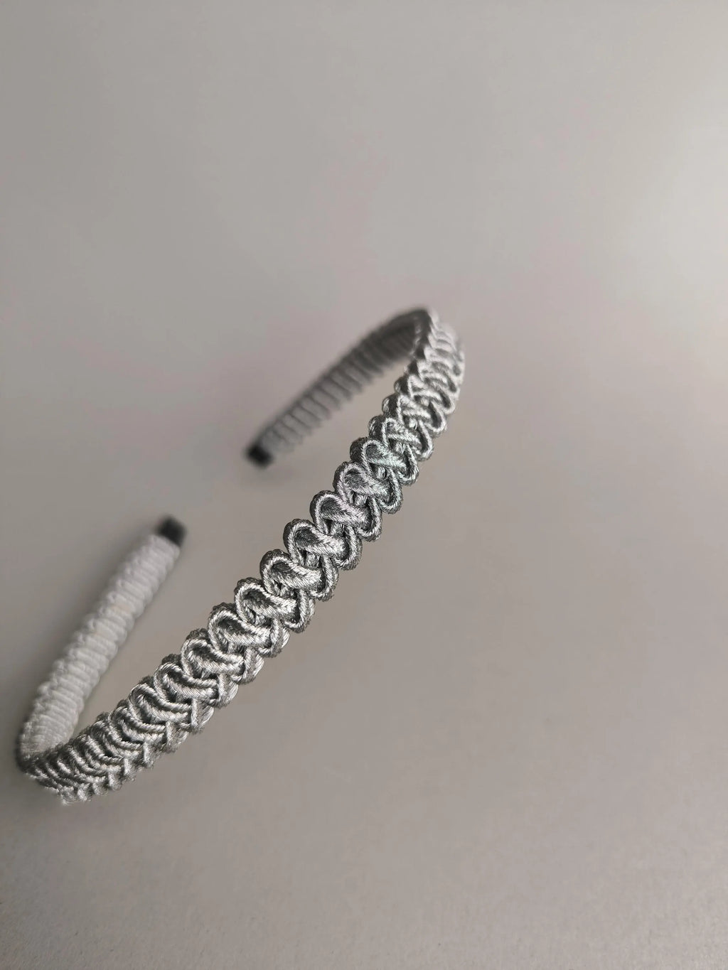 Silver Macrame Headband