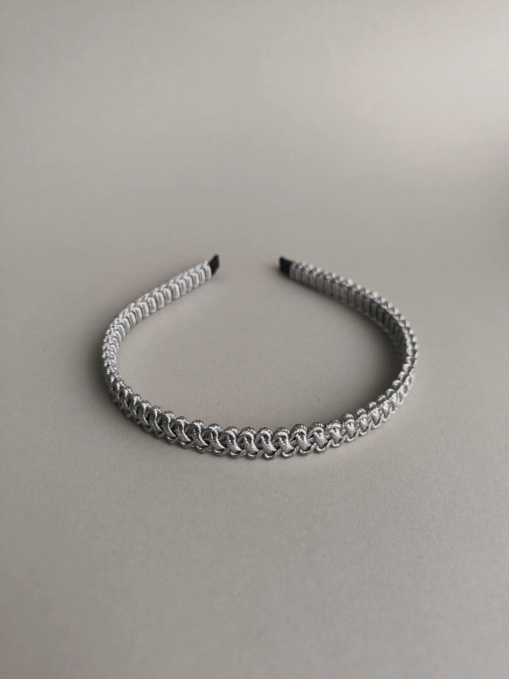 Silver Macrame Headband