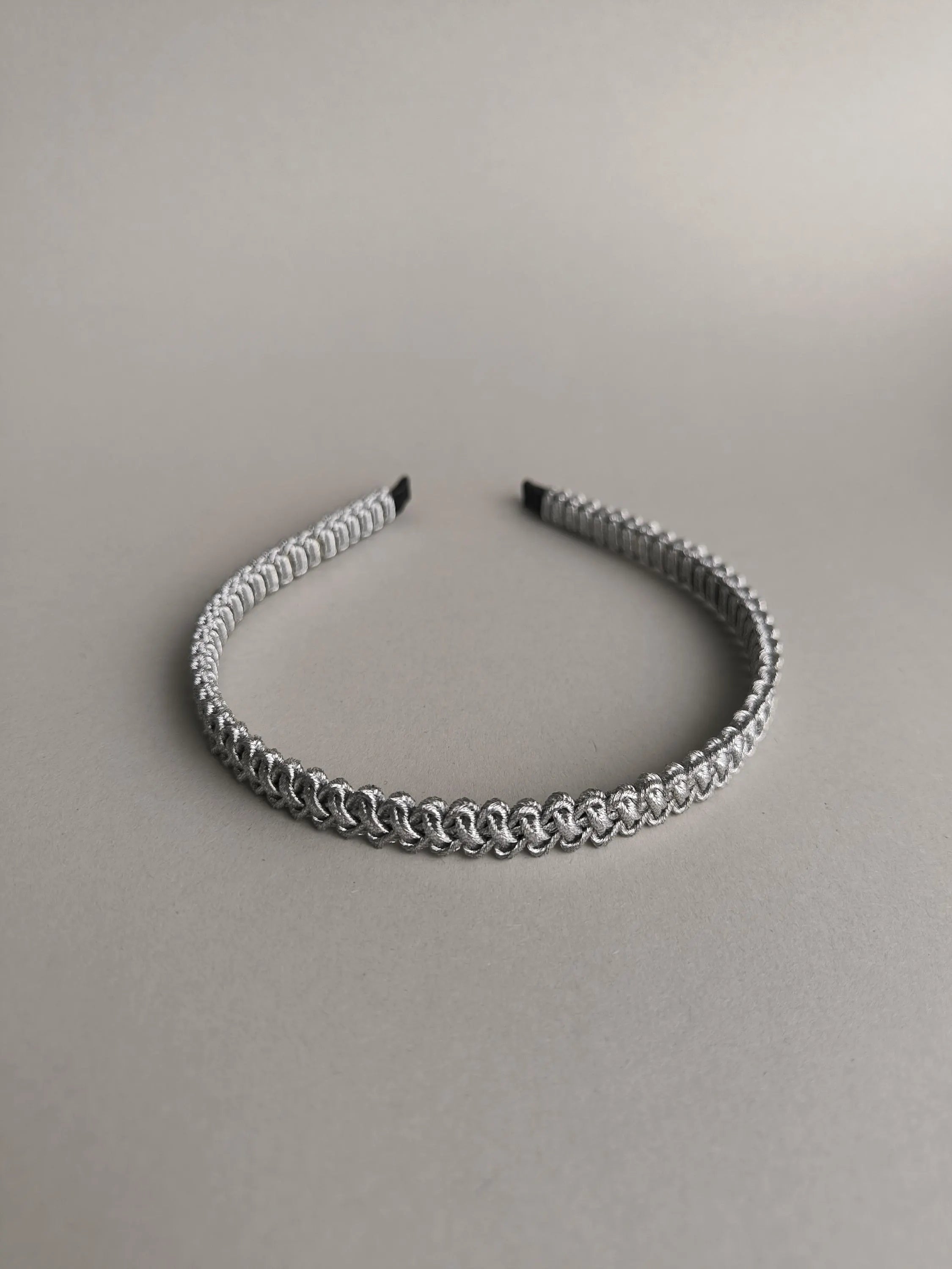 Silver Macrame Headband